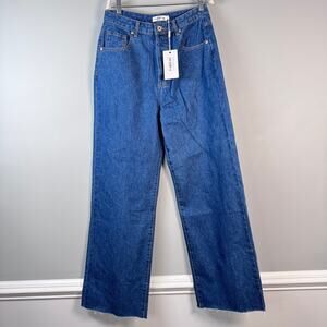 Beginning NWT Women's 10 Essie Dark Blue Wide Leg Jeans